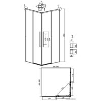 Grossman Galaxy 100x100x195 300.K33.01.1010.21.02 (черный матовый/шиншилла стекло) Image #21
