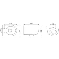 Berges Wasserhaus Ventas Rimless + Visam Slim 525 EX-043308 (с сиденьем) Image #13