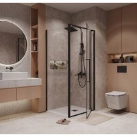 Niagara 90x90x195 NG-85-9AB-A90B-34 (черный матовый/прозрачное стекло) Image #8