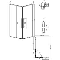 Grossman Galaxy 120x80x195 300.K33.01.1280.21.10 (черный матовый/тонированное стекло) Image #10