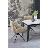 Halmar Felix 141-201/81/76 (белый мрамор/черный) Image #7