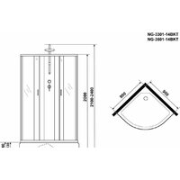 Niagara NG-3301-14BKT 90x90x200 Image #5