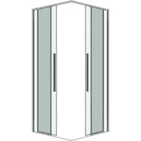 Grossman Galaxy 100x90x195 300.K33.01.1090.10.00 (хром/прозрачное стекло) Image #2