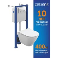 Cersanit City Smart CO DPL EO Slim (с кнопкой Estetica 64111 белый/хром) Image #2