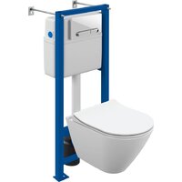 Cersanit City Smart CO DPL EO Slim (с кнопкой Estetica 64111 белый/хром)