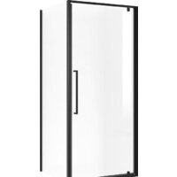 Niagara 90x80x195 NG-85-9AB-A80B-34 (черный матовый/прозрачное стекло)