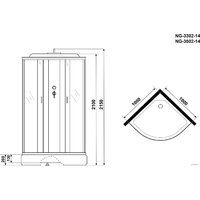 Niagara NG-3502-14 100x100 (тонированное стекло) Image #4