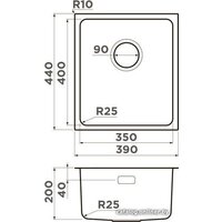 Omoikiri Tadzava 39-U/I-LG 4993262 (светлое золото) Image #5