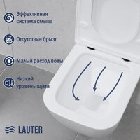 Lauter Nuremberg 21811 + 21901001 (белый, с кнопкой смыва 219701J хром) Image #5