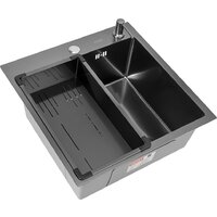 ARFEKA Eco AR мойка 500*500, коландер G, дозатор Black Decor Image #1