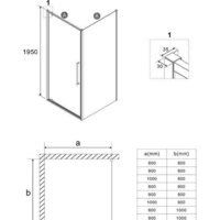 Niagara 100x100x195 NG-66-10A-A100-34 (хром/прозрачное стекло) Image #11