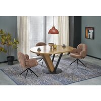 Halmar Fanis okragly 120-160/120/78 (натуральный/черный) Image #2