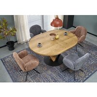 Halmar Fanis okragly 120-160/120/78 (натуральный/черный) Image #8