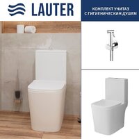 Lauter W09 P-TRAP 21900002 + гигиенический душ Breez 21GN7071CH (горизонтальный выпуск)