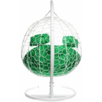 M-Group Для двоих 11450104 (белый ротанг/зеленая подушка) Image #3