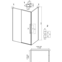 Grossman Galaxy 100x80x195 120.K33.01.1080.10.00 (хром/прозрачное стекло) Image #10