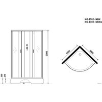 Niagara NG-6702-14BK 100x100x200 Image #3