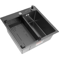 ARFEKA Eco AR мойка 500*500, коландер G, дозатор Black