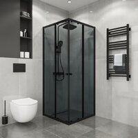 Niagara Eco NG-1008-14QT 80x80x190 (черный/стекло тонированное) Image #3