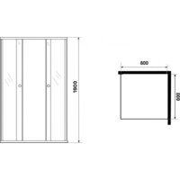 Niagara Eco NG-1008-14QT 80x80x190 (черный/стекло тонированное) Image #5