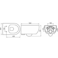 Berges Wasserhaus Ego XL Rimless 043302 (с сиденьем) Image #7