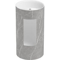 Wellsee Chalice Perfection 230625000 (отдельностоящий, с отверстием под смеситель, цвет матовый серый мрамор/глянцевый белый) Image #3