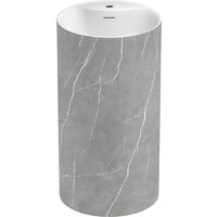 Wellsee Chalice Perfection 230625000 (отдельностоящий, с отверстием под смеситель, цвет матовый серый мрамор/глянцевый белый)