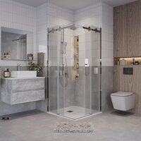 Grossman Classic 100x100x195 300.K33.04.1010.10.00 (хром/прозрачное стекло) Image #9