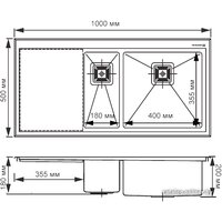 Omoikiri Akisame 100-2-GM-R 4973104 (вороненая сталь) Image #2