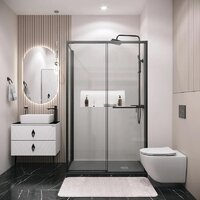 Grossman Style 100x90x195 120.K33.05.1090.21.00 (черный матовый/прозрачное стекло) Image #7