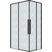 Grossman Galaxy 80х100х195 300.K33.01.80R10L.21.02 (черный матовый/стекло шиншилла)