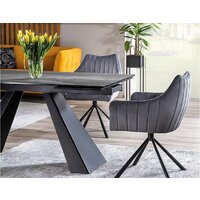 Signal Salvadore Ceramic 160/240x90 (серый мрамор/черный матовый) Image #10