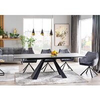 Signal Salvadore Ceramic 160/240x90 (серый мрамор/черный матовый) Image #8