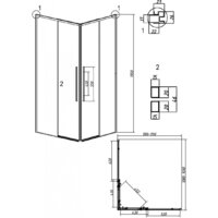 Grossman Galaxy 110x100x195 300.K33.01.1110.10.00 (хром/прозрачное стекло) Image #11