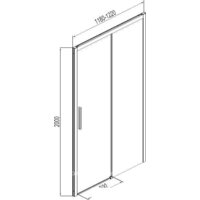 Aquanet Pleasure AE60-F-80H200U-BT + AE60-N-120H200U-BT 80x120 Image #2