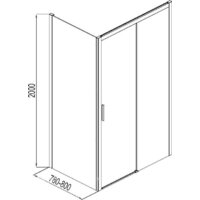 Aquanet Pleasure AE60-F-80H200U-BT + AE60-N-120H200U-BT 80x120 Image #3