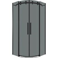 Grossman Classic 100x100x195 301.K33.04.1010.21.10 (черный матовый/тонированное стекло)