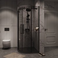 Grossman Classic 100x100x195 301.K33.04.1010.21.10 (черный матовый/тонированное стекло) Image #8