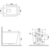 Lauter Square с жестким сиденьем Soft Close 214903 + Breez 21GN7072BM (скрытое крепление) Image #22