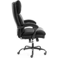 TetChair Chief metalBL кожзам/ткань (черный/черный стеганный) Image #2