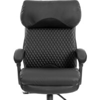 TetChair Chief metalBL кожзам/ткань (черный/черный стеганный) Image #6