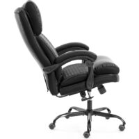 TetChair Chief metalBL кожзам/ткань (черный/черный стеганный) Image #3