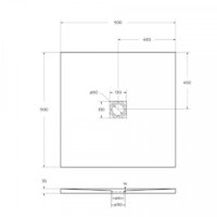 BelBagno TRAY-MR-UNO-A-90-35-NERO 90x90 Image #6