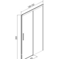 Aquanet Pleasure AE60-F-80H200U-BT + AE60-N-130H200U-BT 80x130 Image #2