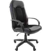 Brabix Strike EX-525 (кожзам/ткань TW, черный)