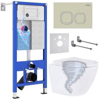 Roxen Antares Tornado в комплекте с инсталляцией StounFix Dual Fresh 6 в 1 968388 (кнопка: пастель бежевый)