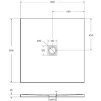 BelBagno TRAY-MR-UNO-A-90-35-NERO-CR 90x90 Image #8