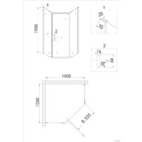 Niagara NG-6634-08 100x100x195 (прозрачное стекло) Image #3