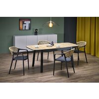 Halmar Barril 130-170/80/74 (дуб артизан/черный)