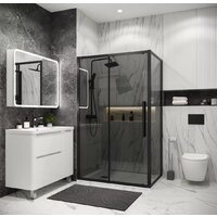 Grossman Cosmo 120x90x195 120.K33.02.1290.21.10 (черный матовый/тонированное стекло) Image #6